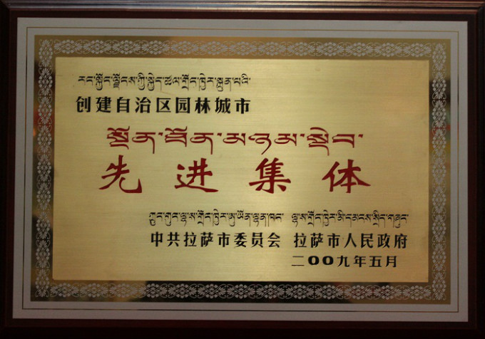 2009創建自治區園林城市先進集體